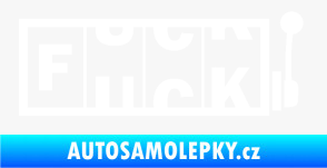 Samolepka Fuck kasino bílá