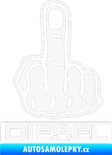 Samolepka Fuck off diesel bílá