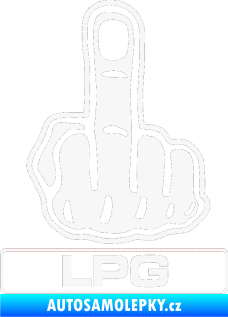 Samolepka Fuck off LPG bílá