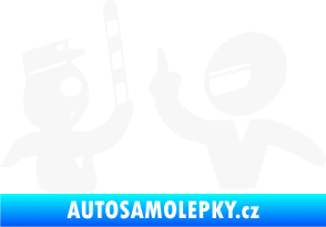 Samolepka Fuck the police 003 bílá