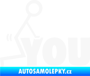 Samolepka Fuck you 002 bílá