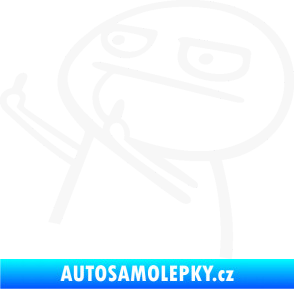 Samolepka Fuck you 003 panáček levá bílá