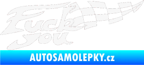 Samolepka Fuck you bílá