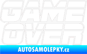 Samolepka Game over nad sebou 002 bílá