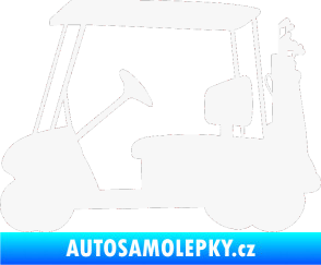 Samolepka Golfista 012 levá vozík bílá