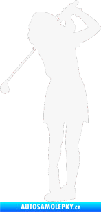 Samolepka Golfistka 014 levá bílá