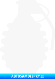 Samolepka Granát 002 pravá bílá