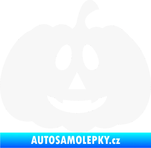 Samolepka Halloween 017 pravá dýně bílá
