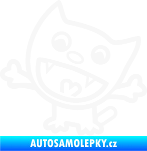 Samolepka Happy cat 001 levá bílá