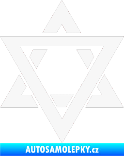 Samolepka Hexagram bílá