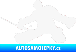 Samolepka Hokejista 015 levá brankář bílá