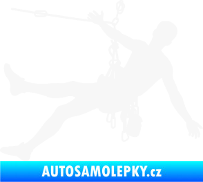 Samolepka Horolezec 002 pravá bílá