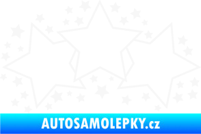 Samolepka Hvězdy a hvězdičky dekor bílá