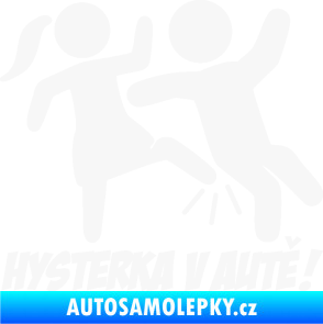 Samolepka Hysterka v autě pravá bílá