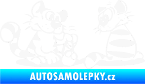 Samolepka Interiér 010 levá kočičky bílá