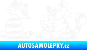 Samolepka Interiér 010 pravá kočičky bílá
