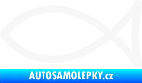 Samolepka Jesus rybička 006 křesťanský symbol bílá