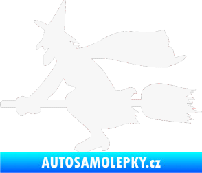 Samolepka Ježibaba levá bílá