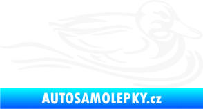 Samolepka Kachna 003 pravá ve vodě bílá