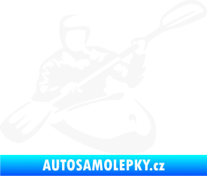 Samolepka Kajakář 004 pravá bílá