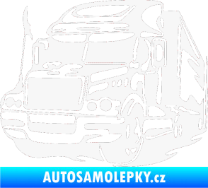 Samolepka Kamion 002 levá nákladní auto bílá