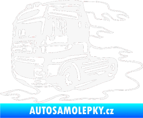 Samolepka Kamion 003 levá nákladní auto bílá