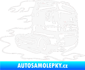 Samolepka Kamion 003 pravá nákladní auto bílá