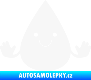 Samolepka Kapka 001 veselá bílá