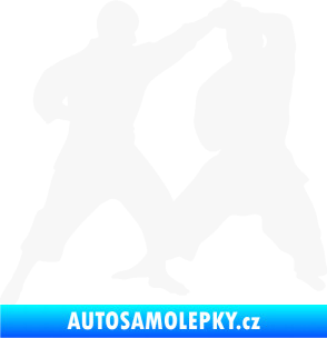 Samolepka Karate 013 levá souboj bílá