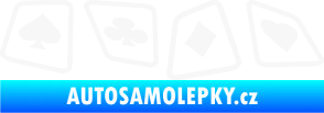 Samolepka Karty 001 bílá