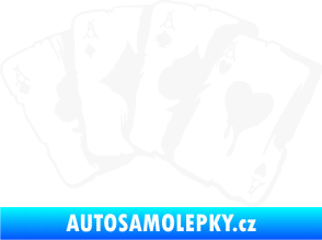 Samolepka Karty 004 bílá