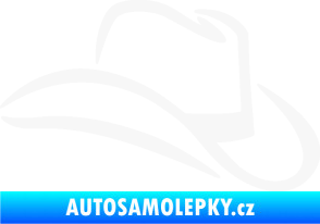 Samolepka Klobouk 002 pravá bílá