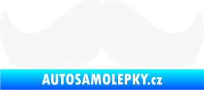 Samolepka Knír 002 movember bílá