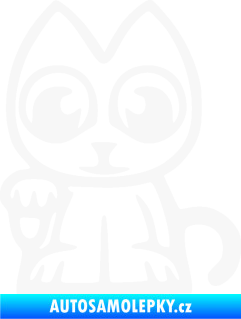 Samolepka Kočička lucky cat JDM levá bílá