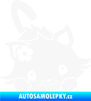 Samolepka Kočka 012 pravá bílá