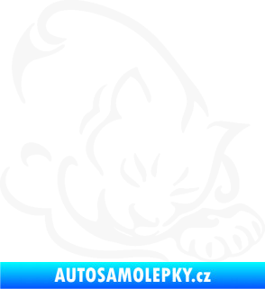Samolepka Kočka 030 pravá bílá