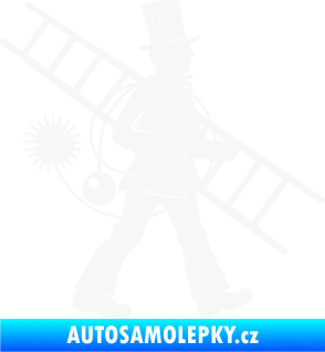 Samolepka Kominík 001 pravá bílá