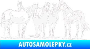 Samolepka Koníci 001 levá bílá