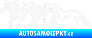 Samolepka Koníci 004 levá stádo bílá