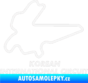 Samolepka Okruh Korean International Circuit bílá