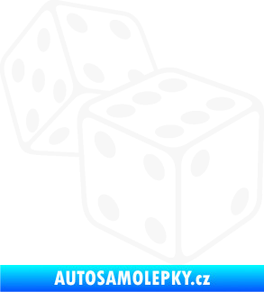 Samolepka Kostky 003 pravá hrací kostky bílá