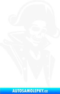 Samolepka Kostra pirát pravá bílá