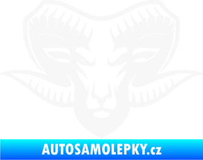 Samolepka Kozel 006 hlava bílá