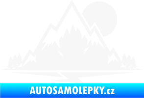 Samolepka Krajina hory 001 pravá bílá
