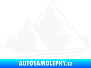 Samolepka Krajina hory 003 levá bílá