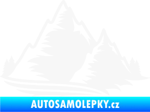 Samolepka Krajina hory 003 pravá bílá