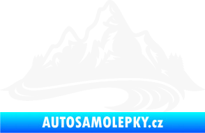 Samolepka Krajina hory 008 pravá bílá