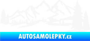 Samolepka Krajina hory 038 pravá bílá