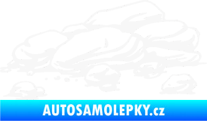 Samolepka Krajina kameny 001 bílá