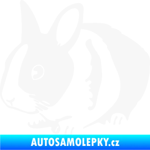 Samolepka Králík 002 levá zakrslý králíček bílá